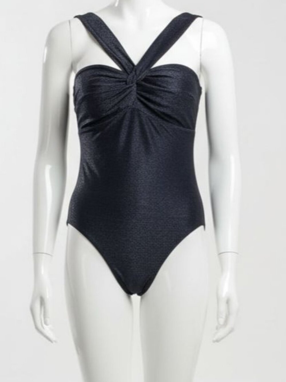 Milly Cabana Women Blue Betsy Bandeau Shimmer Swim One Piece Size S